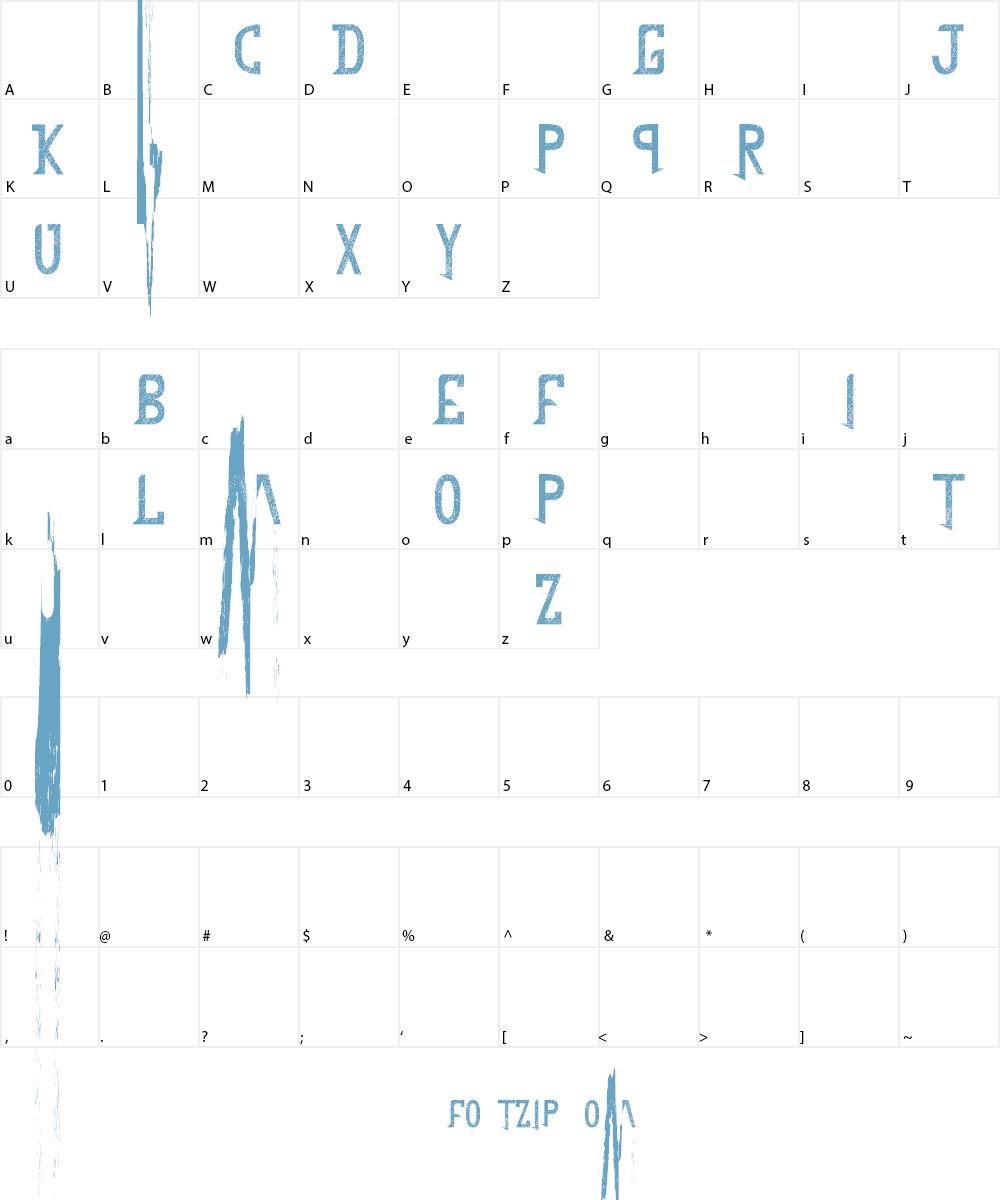 Before and after Font Character